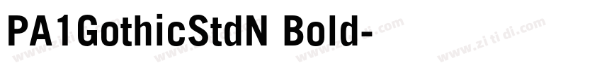PA1GothicStdN Bold字体转换